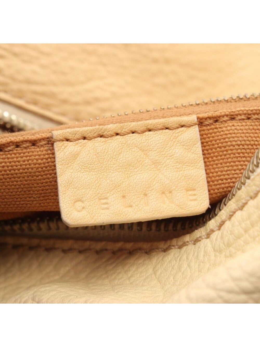 Celine Handbag Macadam Cream Leather Triomphe - Picture 4 of 11